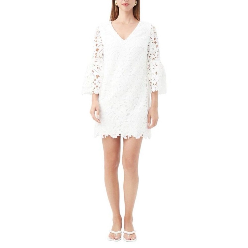 TRINA TURK LACE SMOLDER DRESS IN WHITE NWT